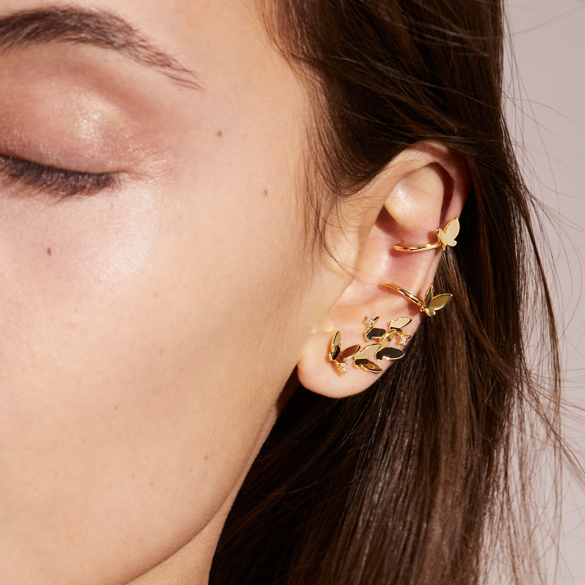 papillon brillant ensemble earring | AHKAH official site