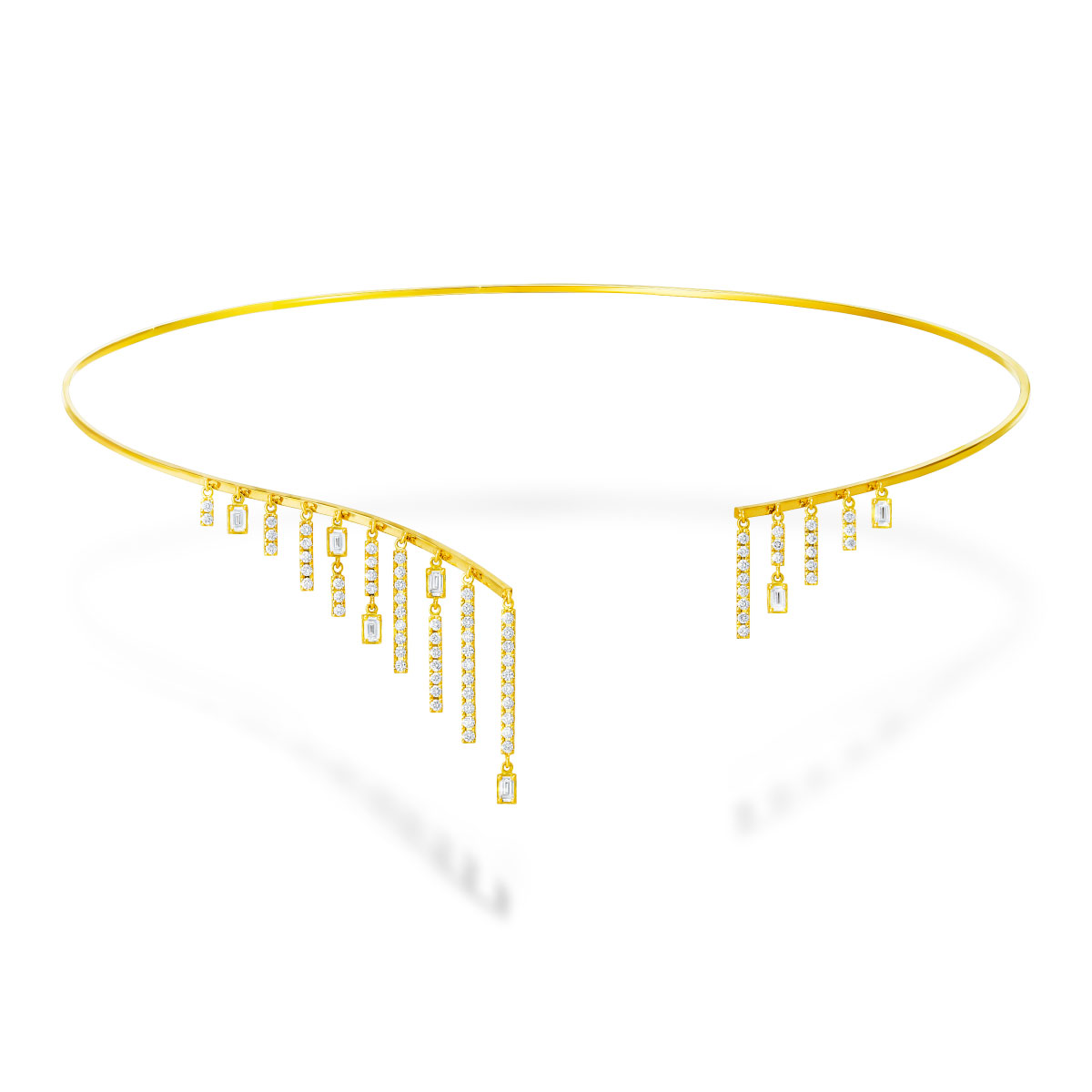 Choker chandelier baguette grand 