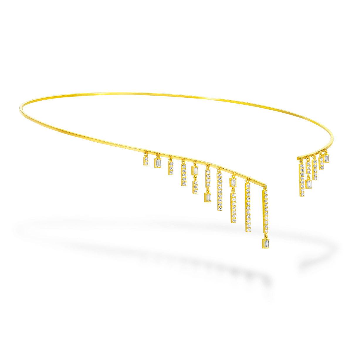 Choker chandelier baguette grand 